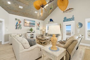House, 4 Bedrooms | Living area | Smart TV, DVD player, streaming services - Shore Relaxin' 4 Bedroom Home by RedAwning (Port Bolivar)