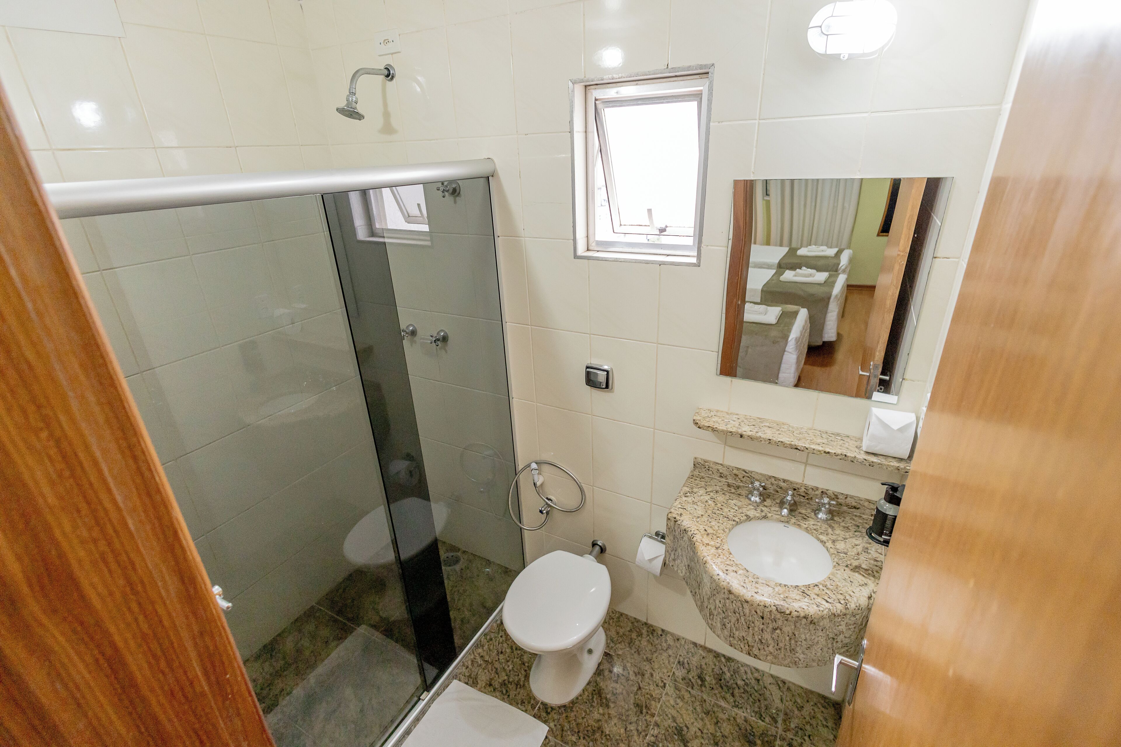 superior triple room, 3 single beds | bathroom | shower, hair dryer, towels