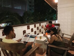 Terrace/patio - La Perla Hostel (Santa Marta)
