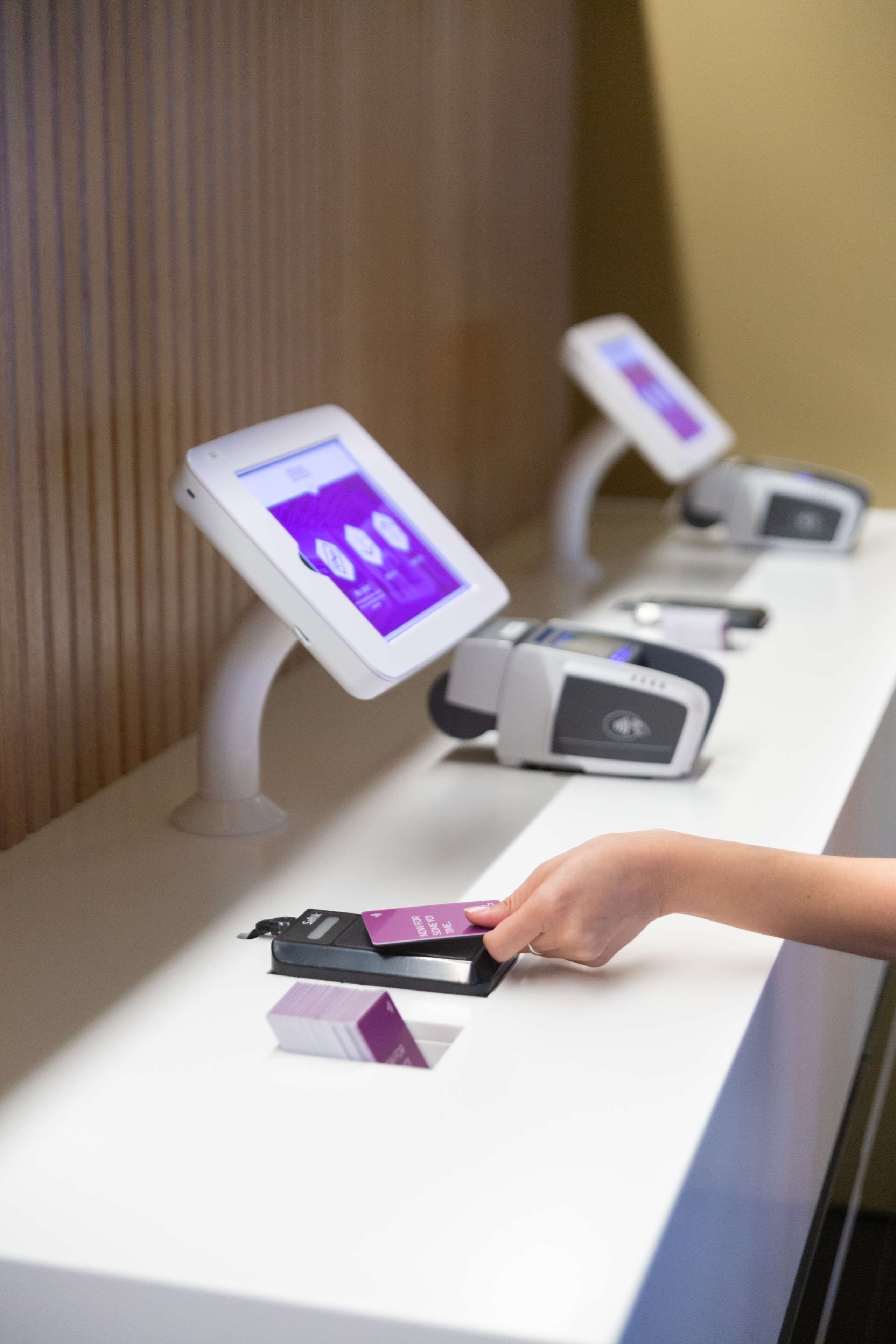 check-in/check-out kiosk