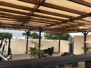Signature Apartment, 2 Bedrooms, Kitchen, Partial Lake View | Terrace/patio