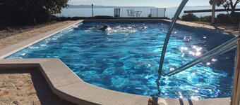 Seafront house with pool in Split,100m to the beach