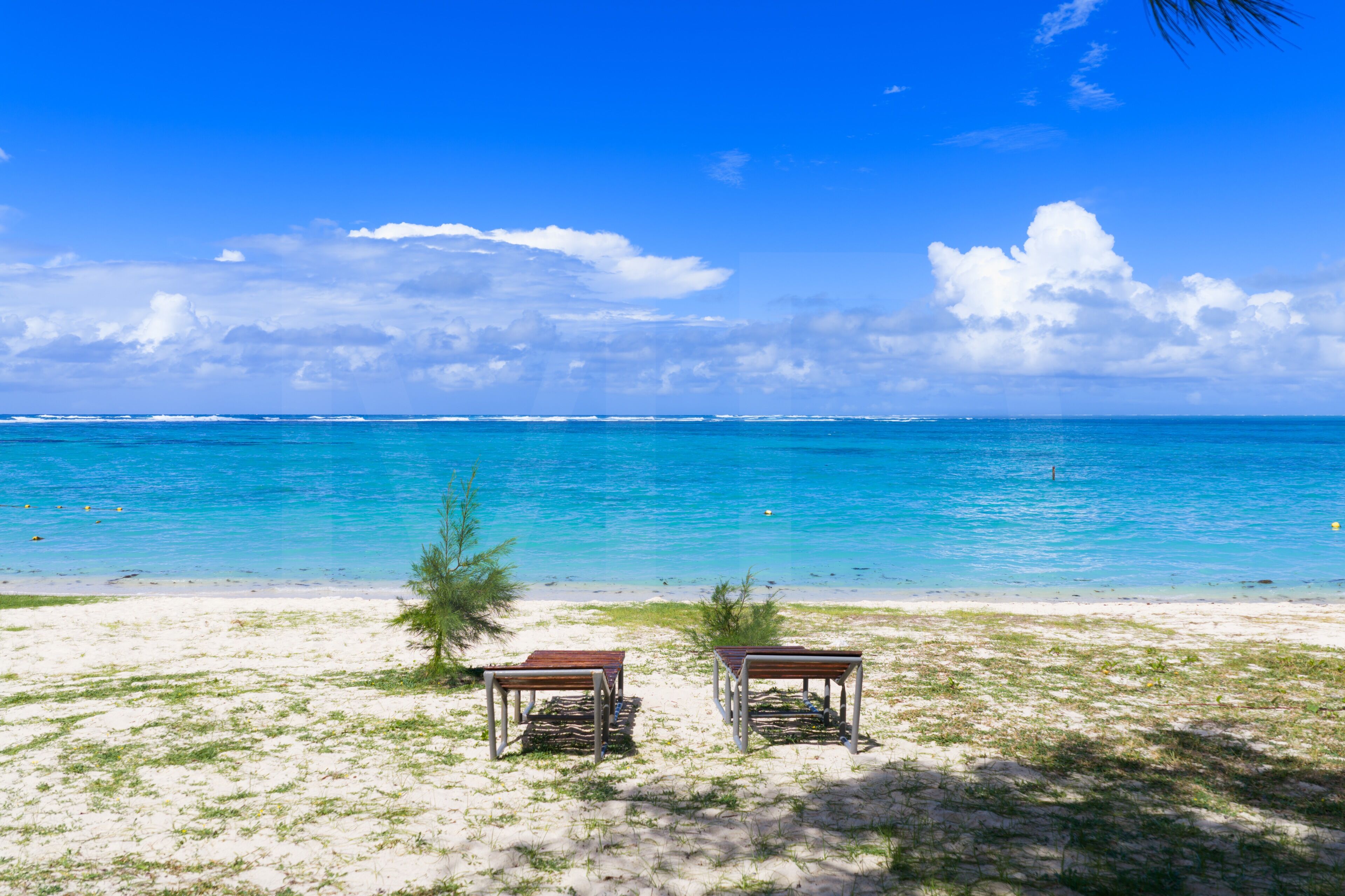 Sun loungers, beach towels