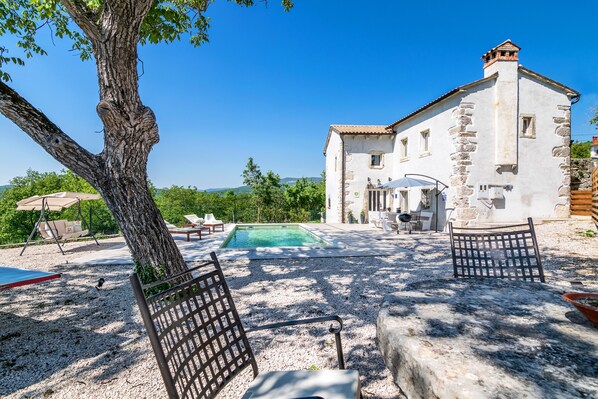 Outdoor pool, a heated pool