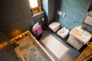 Combined shower/bathtub, jetted bath, hair dryer, bidet - 5 * Villa - rental bikes for free, spa, private pool (Marcana)