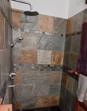 Shower, towels - Le Morne Beach Cottage  - beach front cottage at kite and surfspot (Le Morne)