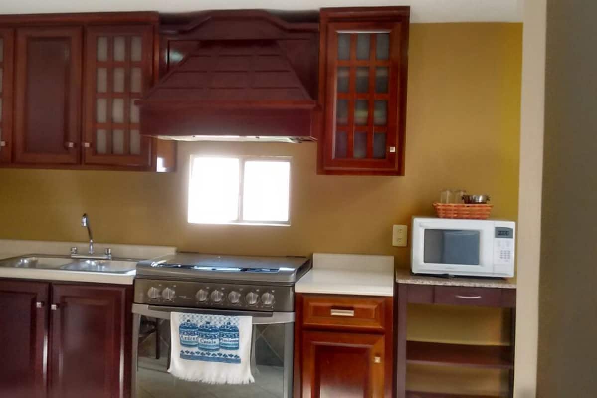 double room, 2 double beds, kitchenette | private kitchen | microwave