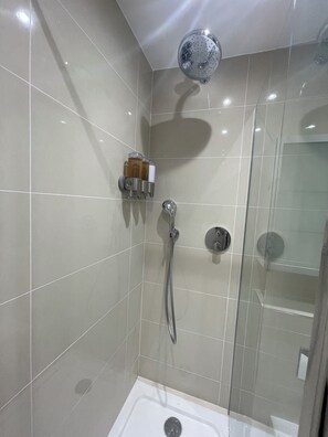 Ensemble douche/baignoire, sèche-cheveux, serviettes fournies, shampoing