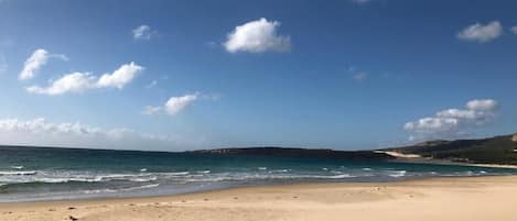 En la playa