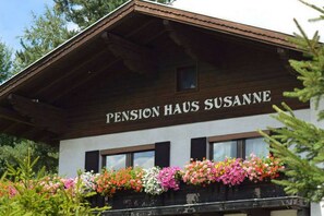 A building with the sign 'Pension Haus Susanne' indicating it is a pension house. - Haus Susanne - self-catered Guest House Apartment. (Radstadt)