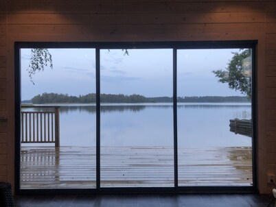 Holiday home Sweden by the lake bolmen with sauna, fireplace and boat