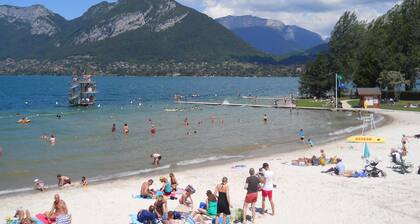 T3. Jardin privé de 2 chambres, à 200 m de la plage. LINGE, NETTOYAGE INCLUS