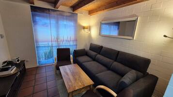 Smart-TV, Kamin, DVD-Player, BĂŒcher