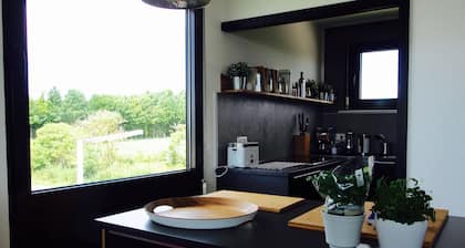 Strandstelze mit Seeblick