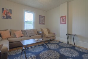 Smart TV, DVD player, books, video library