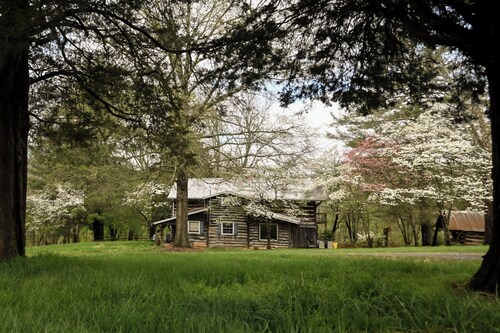 Modern comforts in an 1860's log cabin nestled in the Appalachian Foothills.