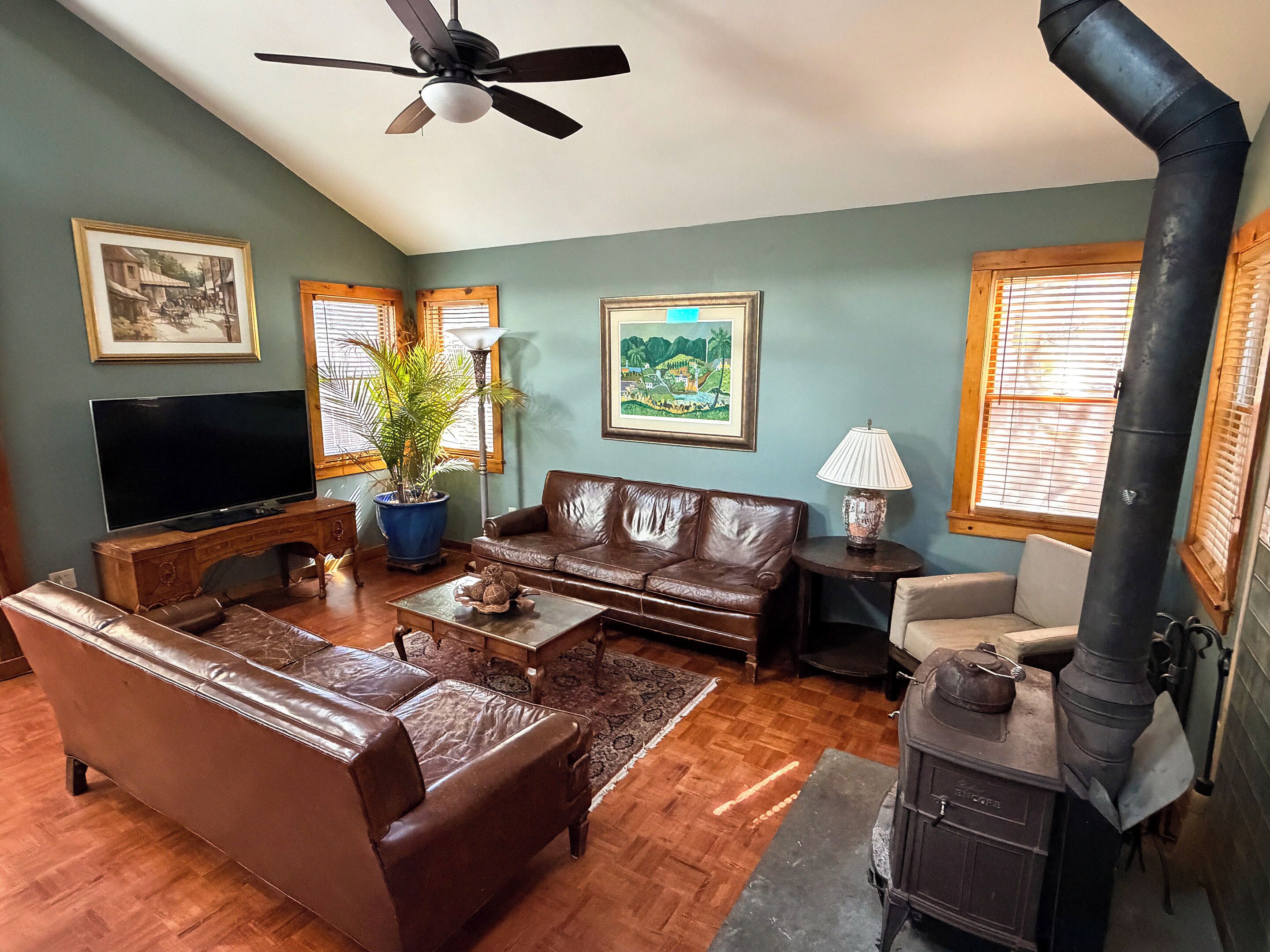 智能電視、壁爐、書籍、音響