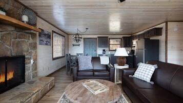 TV, fireplace, offices