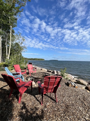 Firepit view, just steps from the house.