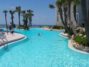 A heated pool