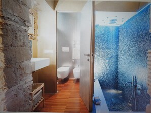 Shower, hair dryer, bidet, towels - Luxury Town Loft. Great bars & restaurants 5 stars reviews (Rome)