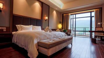 Minibar, desk, blackout drapes, iron/ironing board