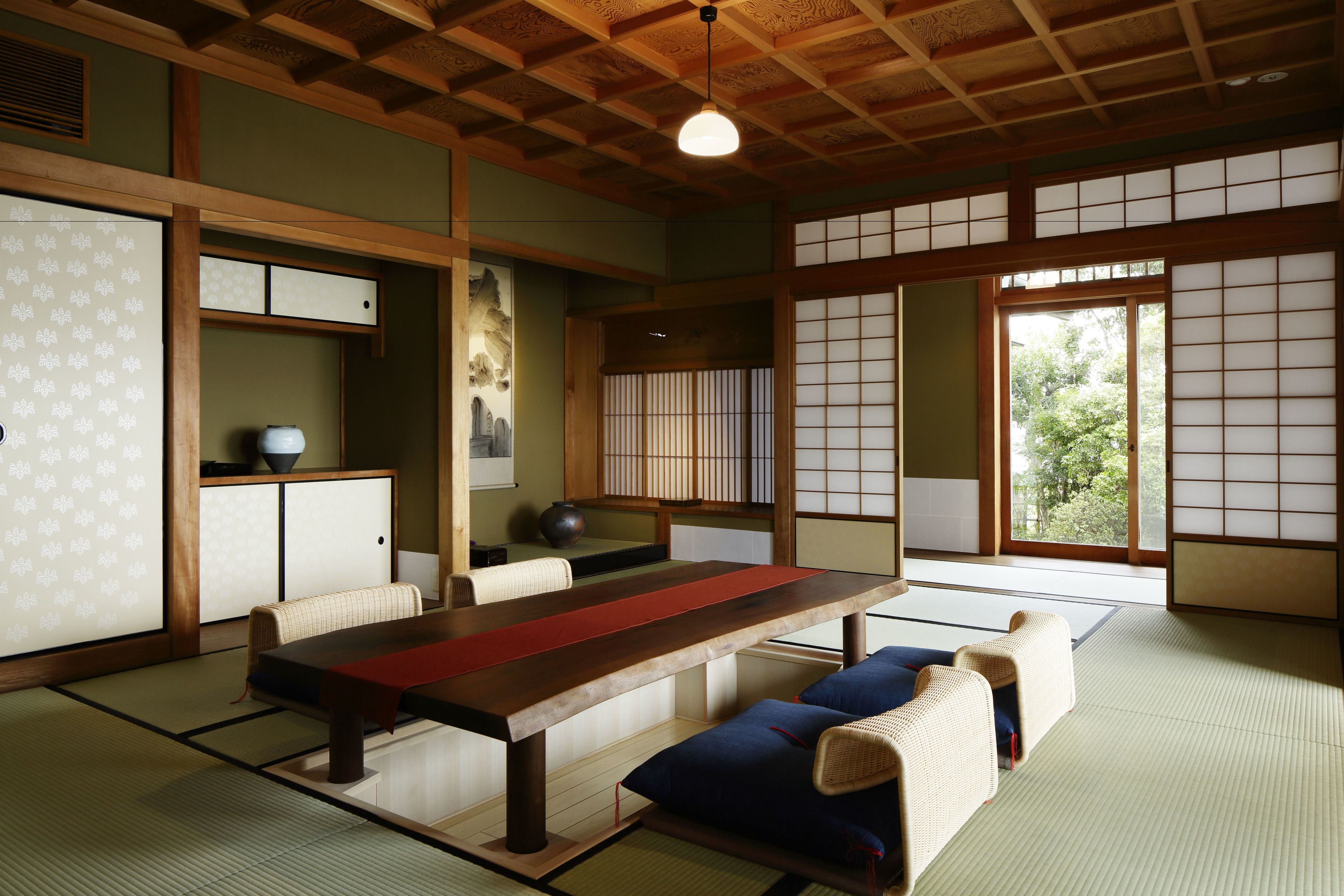 japanese style room - ume-no-ma, included french dinner and breakfast, non smoking | living area | flat-screen tv