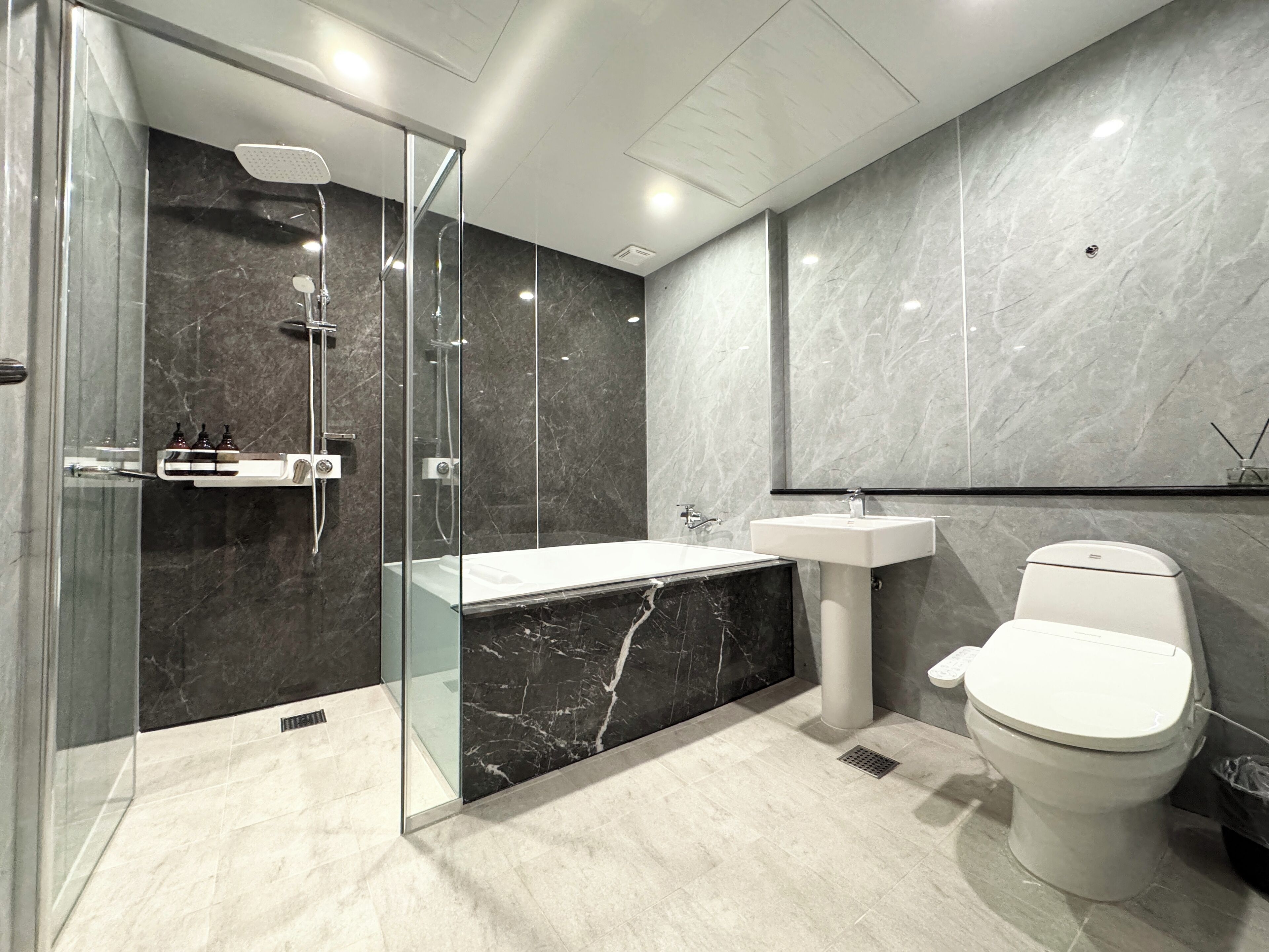 Healing Suite | Bathroom | Combined shower/tub, free toiletries, hair dryer, bathrobes