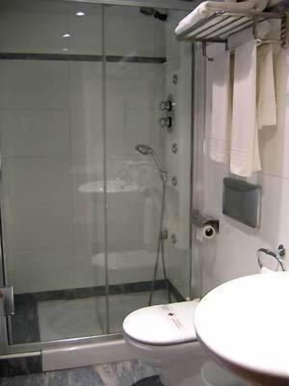 free toiletries, hair dryer, towels