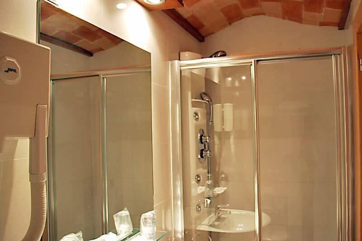 free toiletries, hair dryer, towels