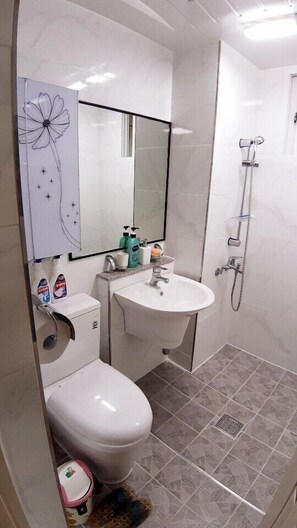 Room (15 PY) | Bathroom | Shower, hair dryer, towels, soap