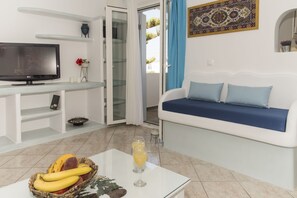 套房, 海景 | 起居區 | LED 液晶電視