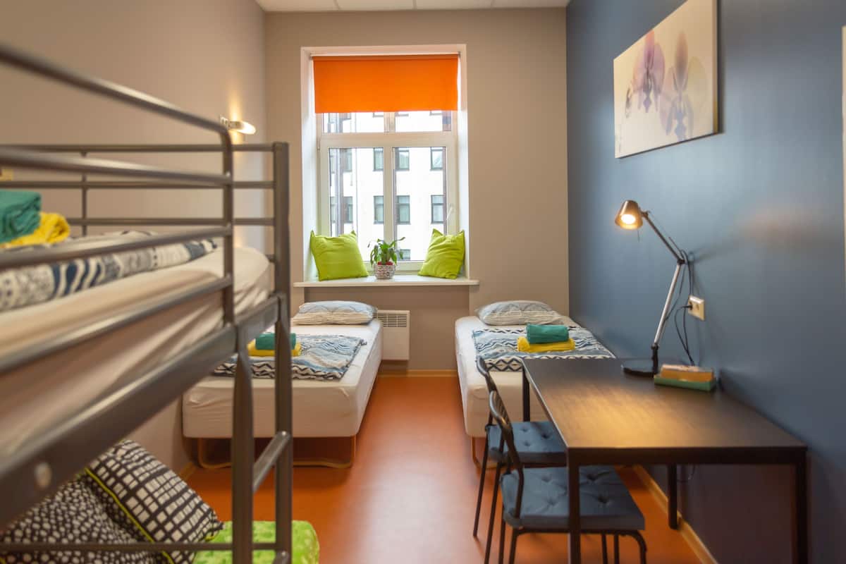 Economy Triple Room, 1 Bedroom, Shared Bathroom, City View | Desk, soundproofing, iron/ironing board, free WiFi