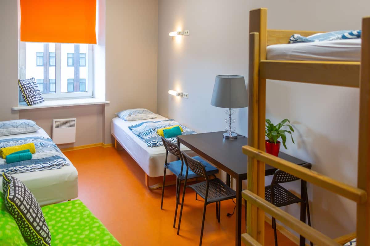 Family Quadruple Room, 1 Bedroom, Accessible, Park View | Desk, soundproofing, iron/ironing board, free WiFi