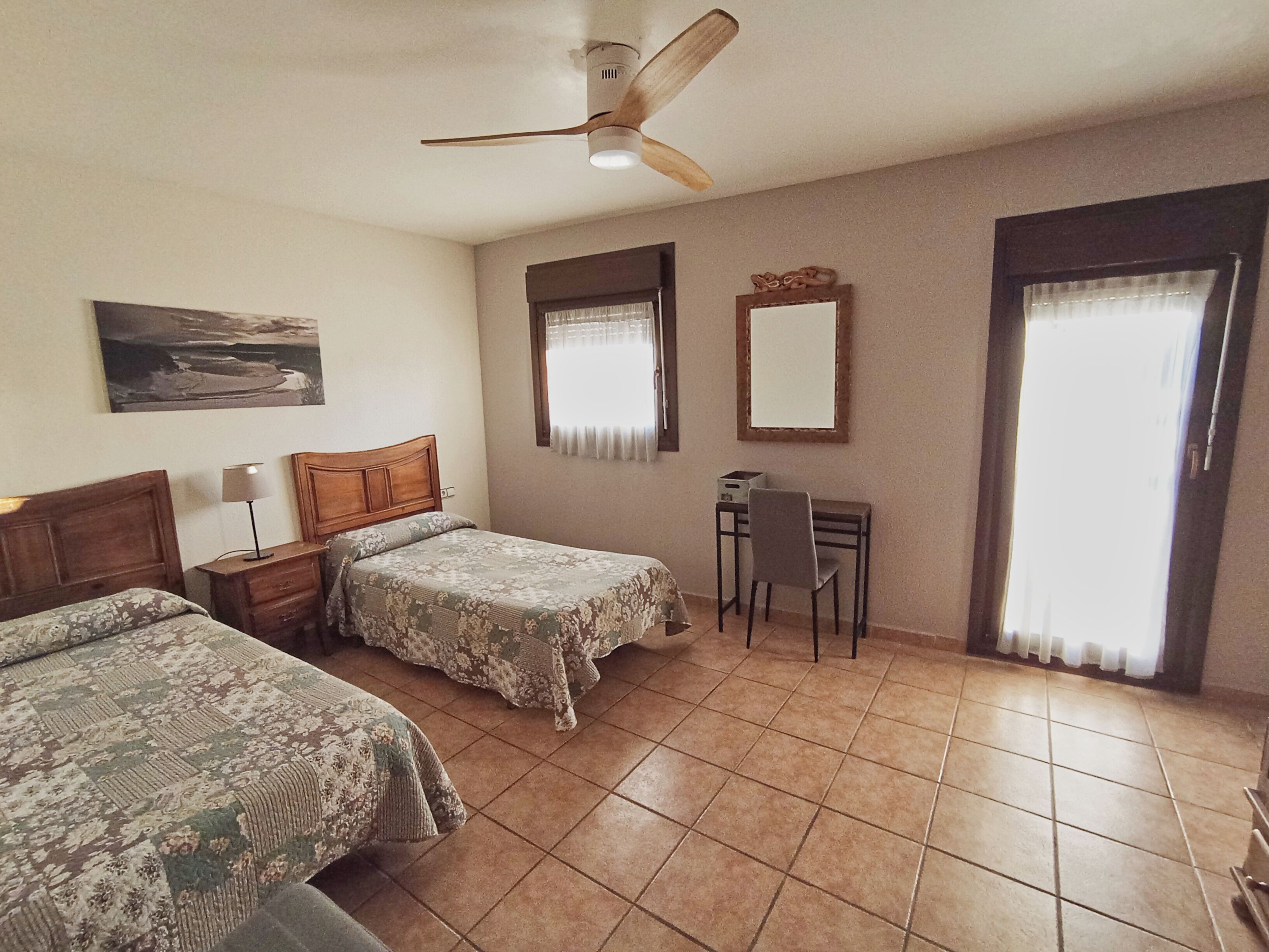 Blackout curtains, iron/ironing board, free WiFi, bed sheets