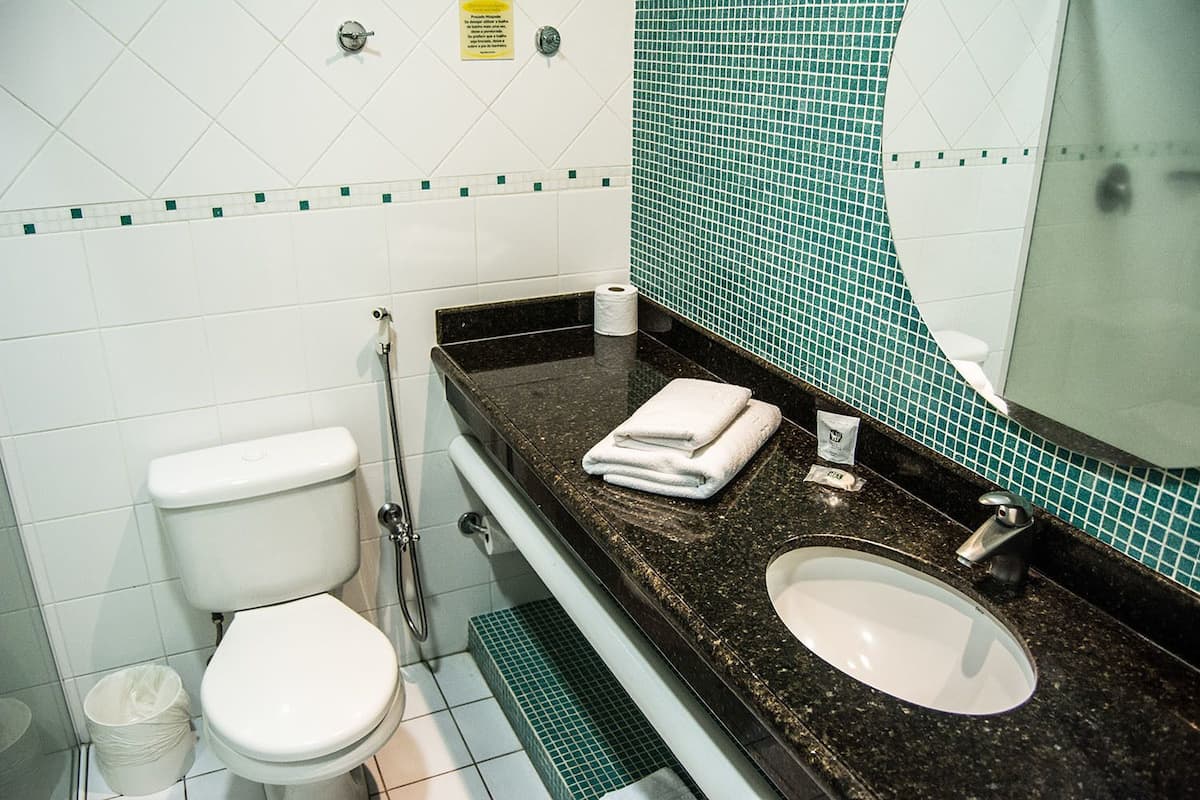 shower, free toiletries, towels