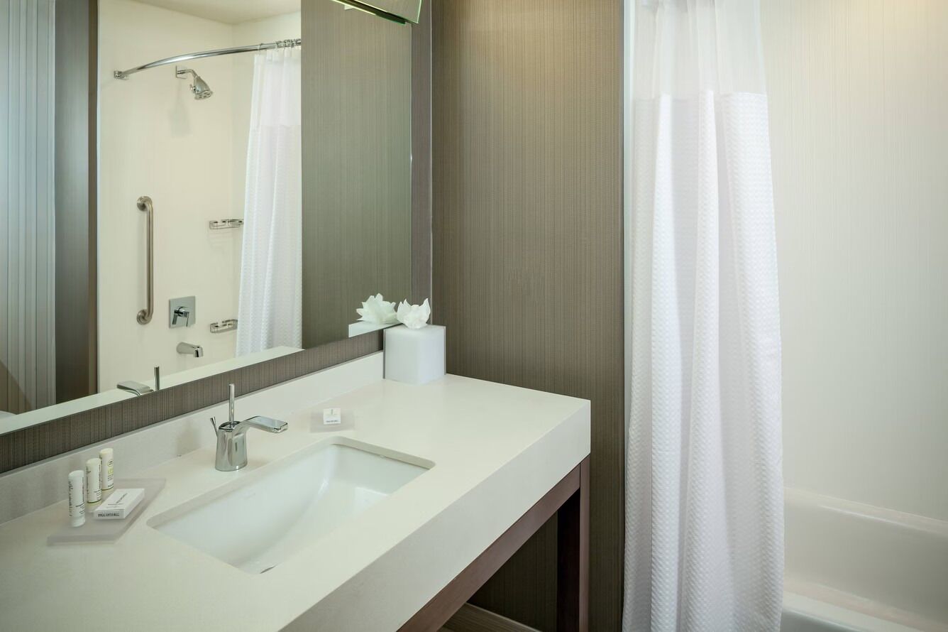 free toiletries, hair dryer, towels, soap