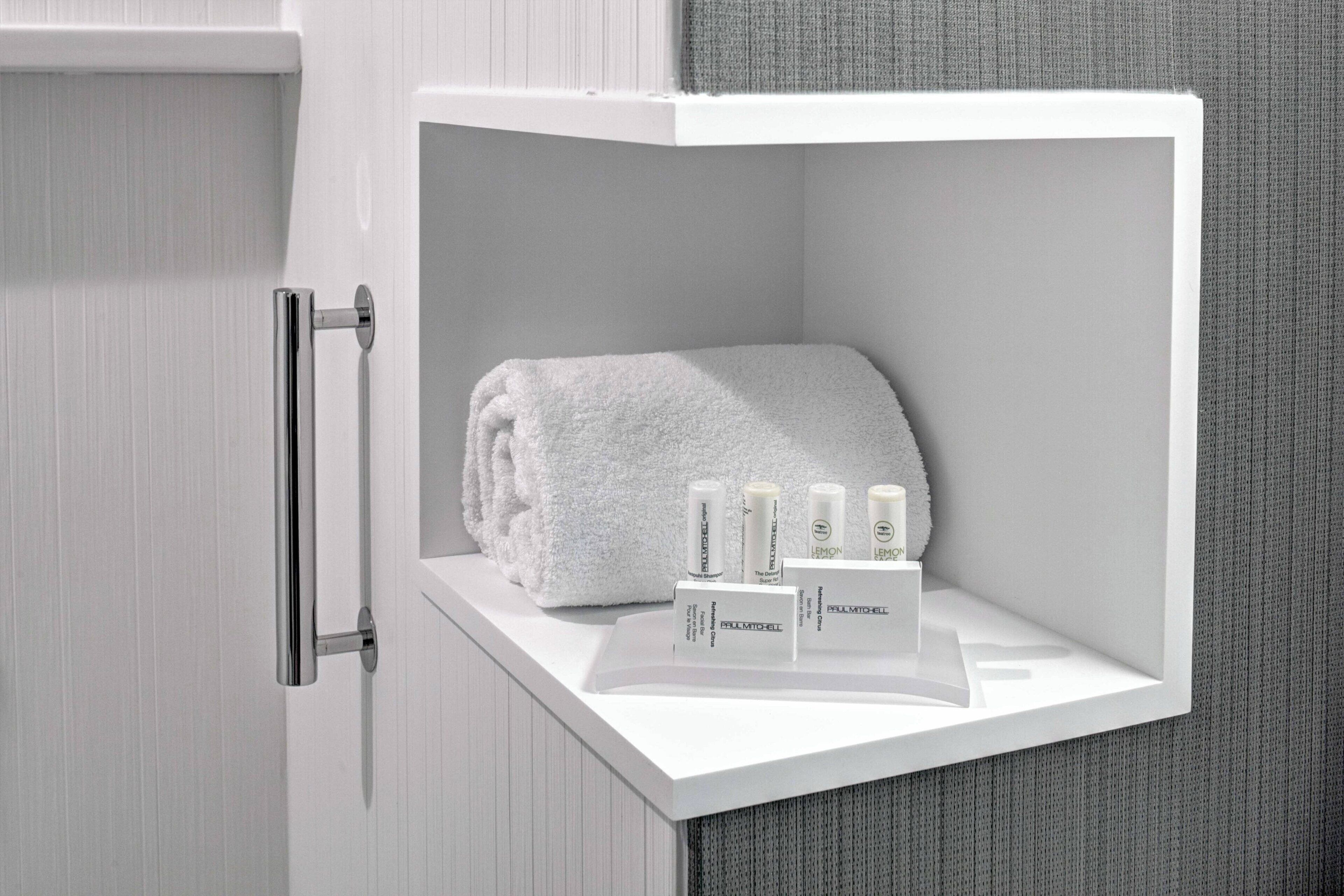 Hair dryer, towels