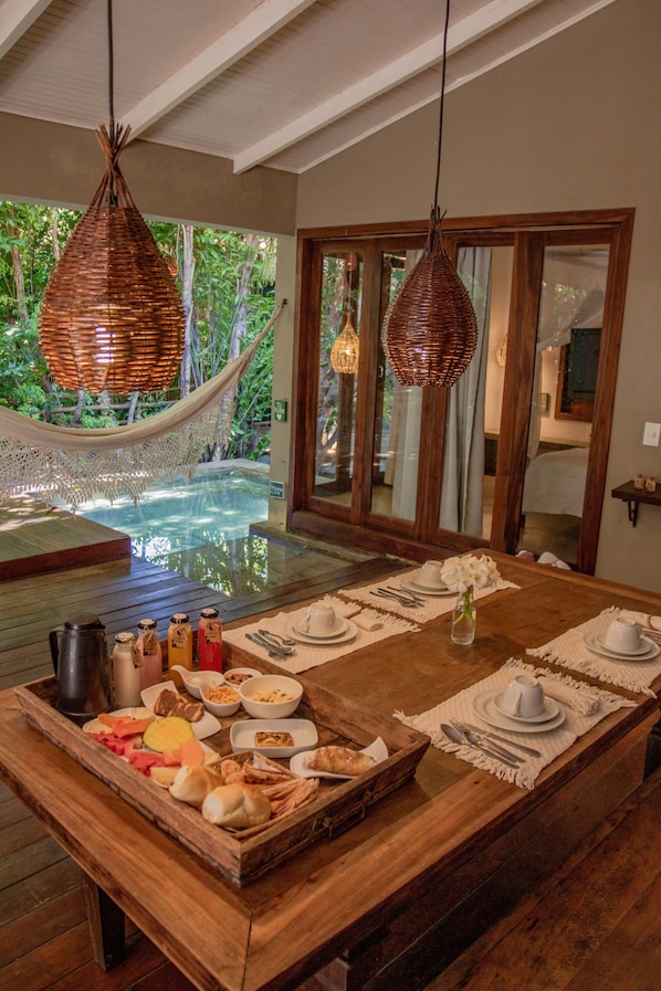 Tägliches nach Wunsch zubereitetes Frühstück (60 BRL pro Person)