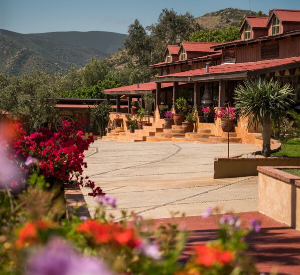 숙박 시설 정면 - 저녁/밤