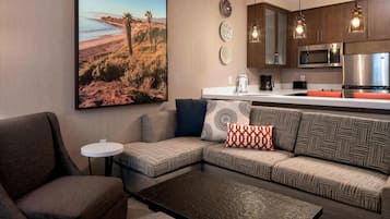 32-inch flat-screen TV with cable channels, TV, Netflix