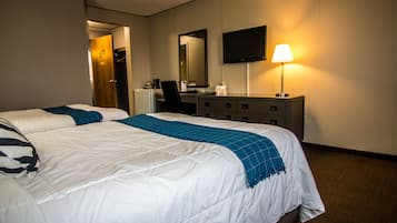 Bureau, espace de travail pour ordinateur portable, rideaux occultants