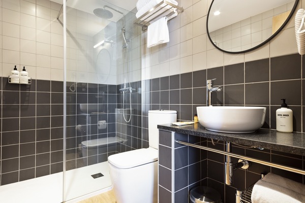 Free toiletries, hair dryer, towels