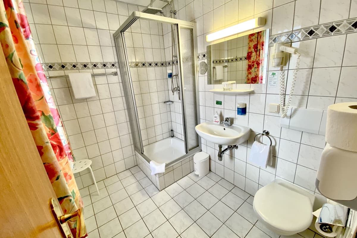 free toiletries, slippers, towels