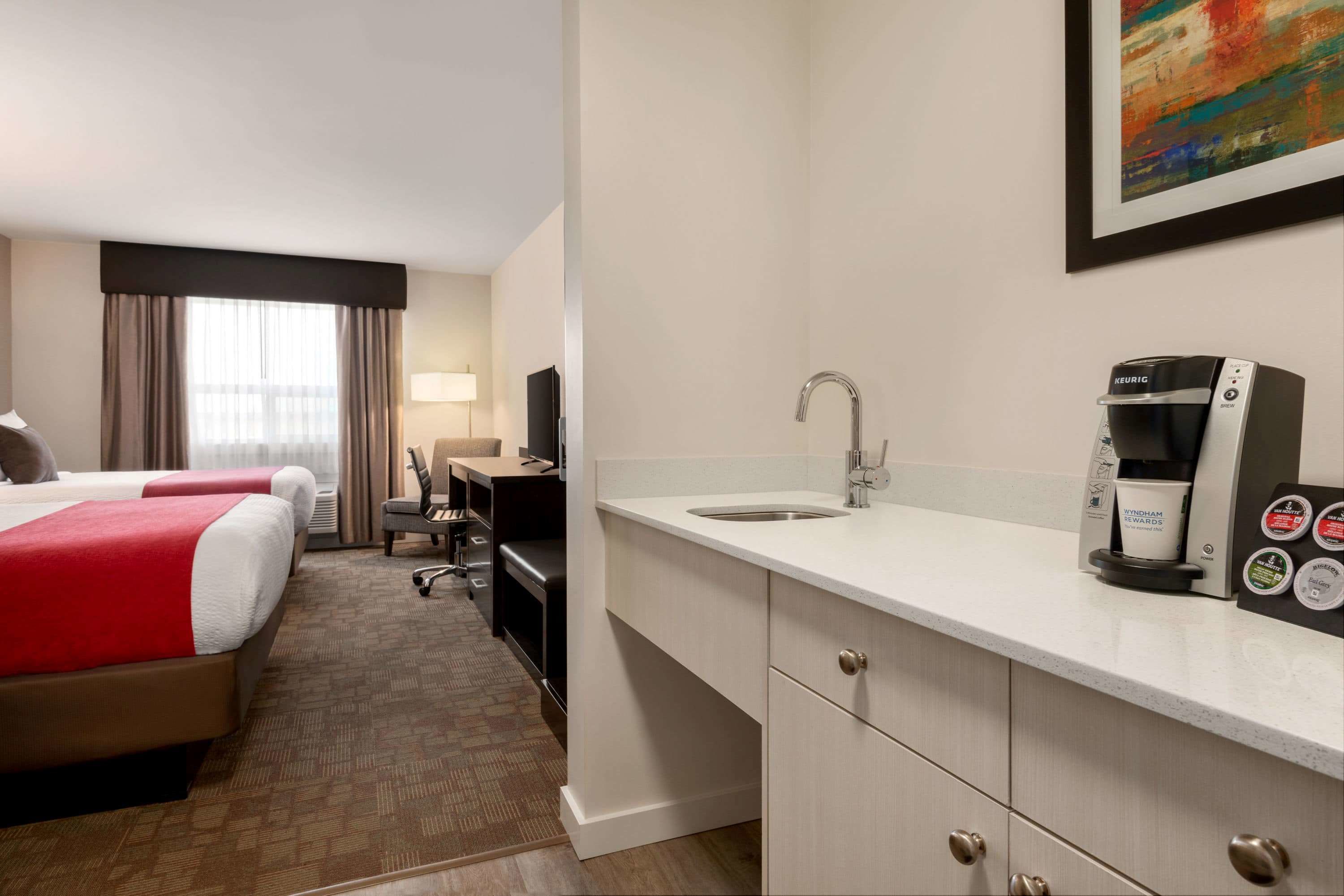 room, 2 queen beds, non smoking | desk, blackout curtains, iron/ironing board, free wifi