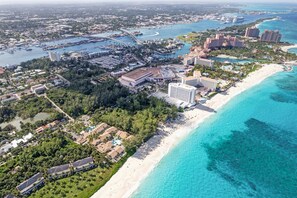 On the beach, sun loungers, beach towels - Paradise Island 9A-Sunrise Beach Club-Beachfront-Safe Haven Villa Del Mar (Paradise Island)