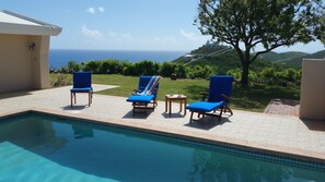 Outdoor pool - East End Overlook, 3 Acre Ridgetop Estate with Dual Shore Views (Saint Croix)