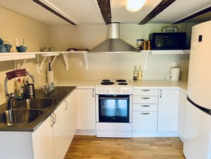 Kylskåp, mikrovågsugn, ugn och spishäll