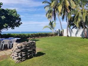 Large front yard. This way to the Beach!