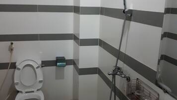 Free toiletries, hair dryer, slippers, towels